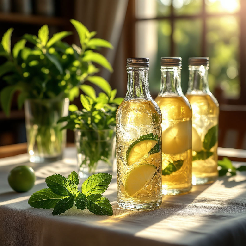 А так себе представил эту картину ИИ. Никак не могла ему объяснить, что лимона внутри не должно быть)))