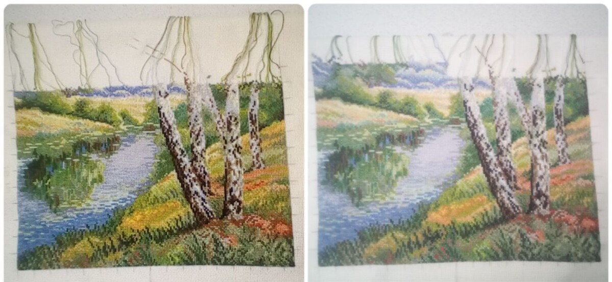 Вышивка потихоньку растет