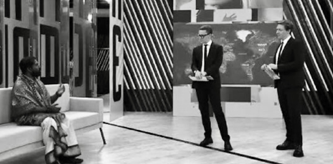 Индийский шаман в студии «Прямой эфир». Фото из сети интернет