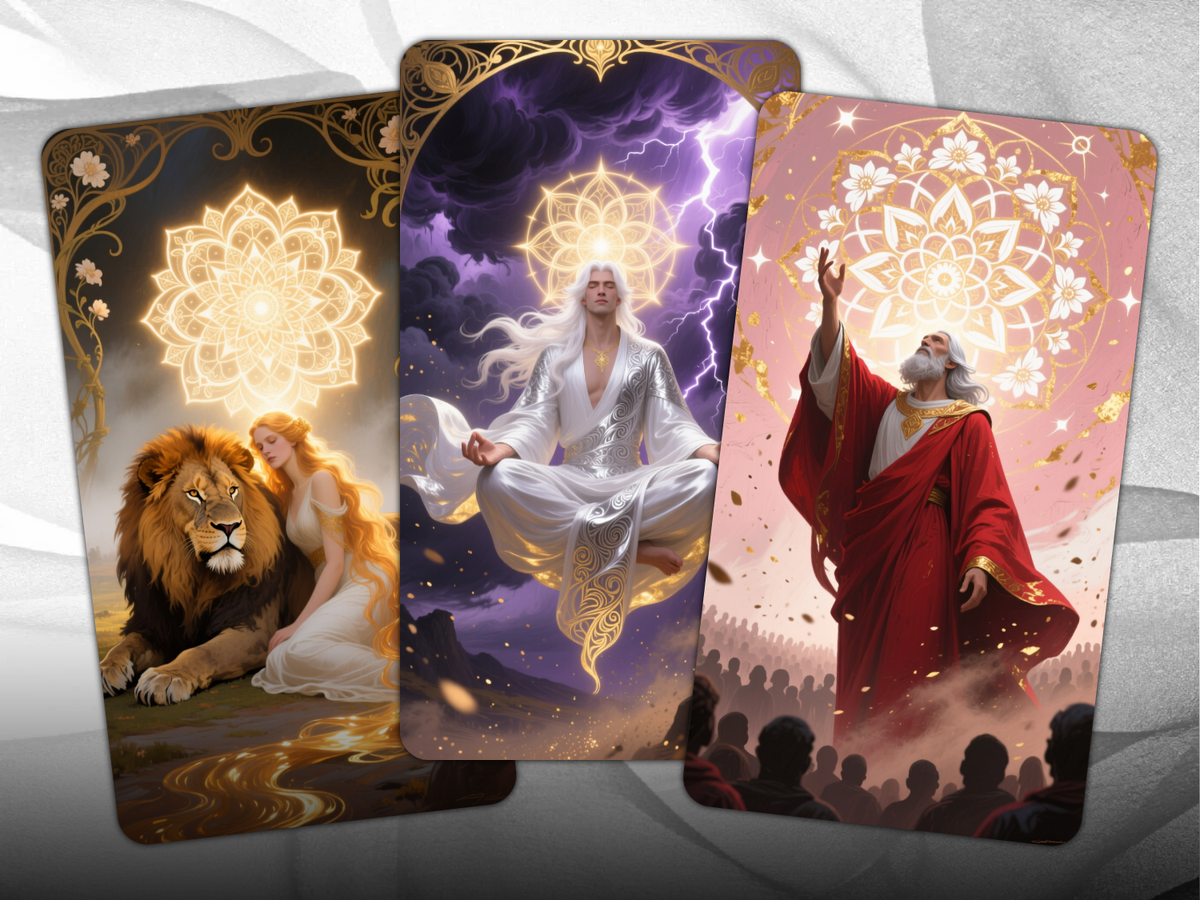 Таро авторской колоды. Есть идеи, какие Арканы здесь изображены? Пишите в комментариях!