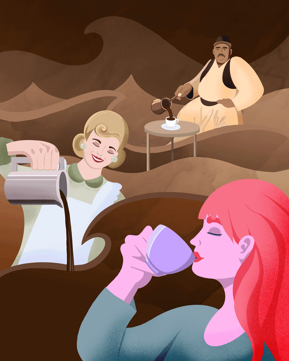 История чая и кофе - стара как мир! Как и ритуалы-мифы с ними связанные!