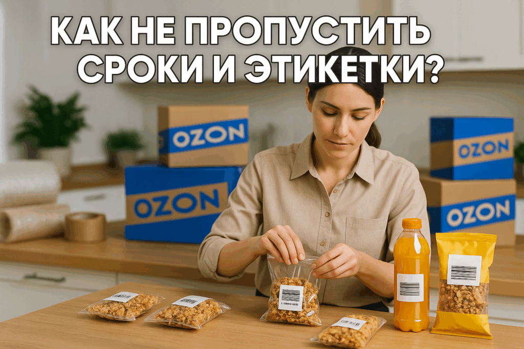    упаковка-продуктов-для-ozon-чай-кофе-снэки-этикетки-сроки-годности bn-logistics