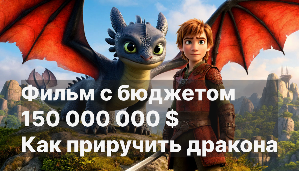 Как приручить дракона картинка сгенерирована ИИ