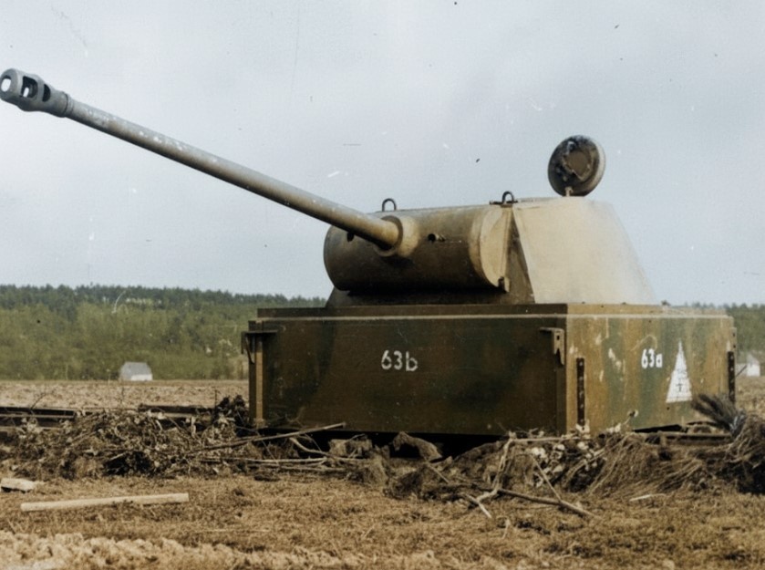 упрощённый вариант «Оствальтурма», на котором видно бронированное верхнее боевое отделение. Обычно оно было заглублено до верхнего края дота.