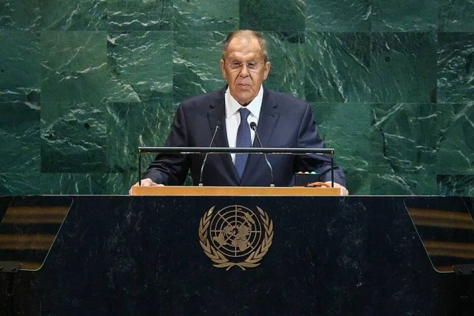    Выступление главы МИД РФ Сергея Лаврова . Источник: пресс-служба МИД РФ