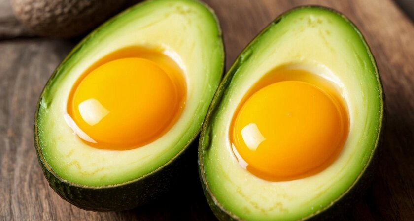    Берем авокадо и 2 яйца - получаем лучший в мире завтрак: привычная яичница в пролете