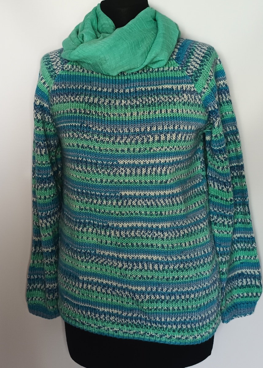 Фото Светлана Победа. Джемпер связан из полушерстяной моточной пряжи удивительно красивой расцветки, жаккард.. 