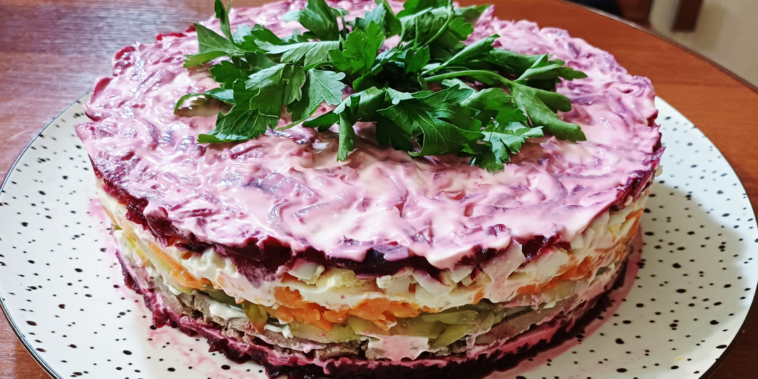 Обалденный салат с печенью.