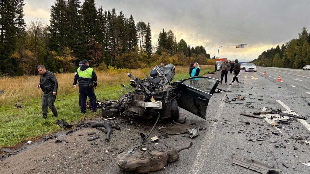    От иномарки после столкновения с фурой осталась груда металла, фото Госавтоинспеция Удмуртии