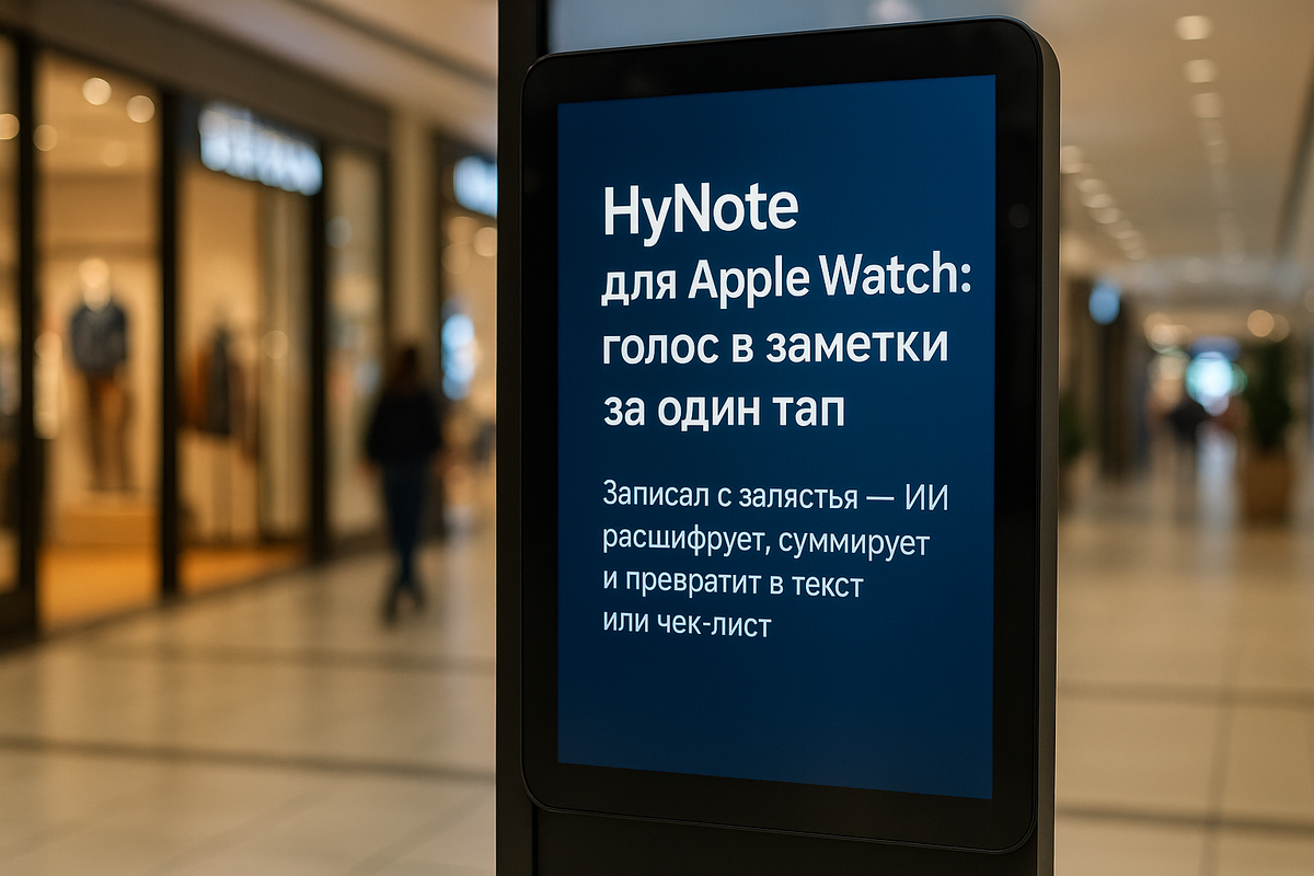 HyNote для Apple Watch: умный AI-блокнот на запястье