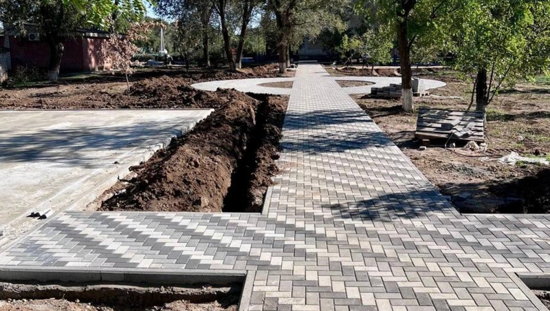    Парк сдадут к началу ноября 2025 г. Фото: администрация Апанасенковского округа