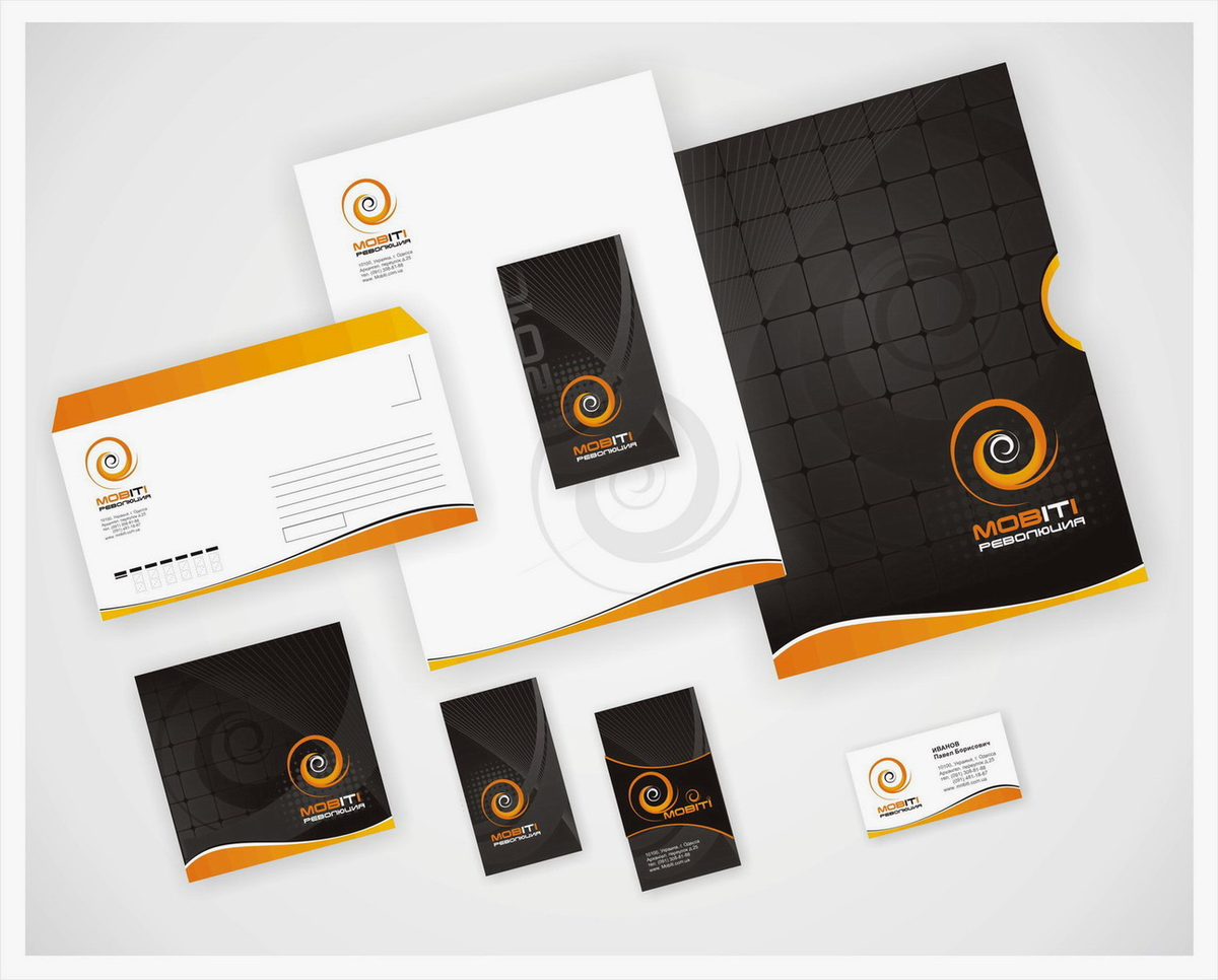 Кроме логотипа, раскиданого на носителях на данном примере нет фирмненого стиля. 