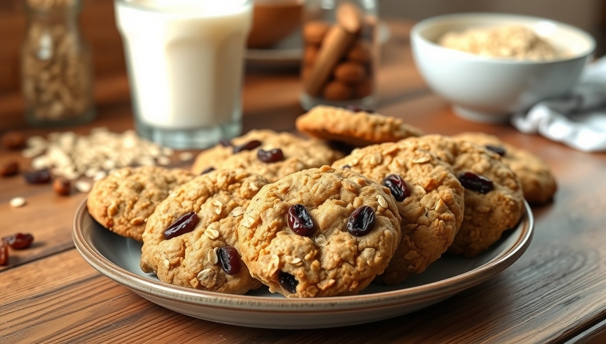 Овсяное печенье с изюом