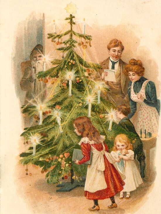 Рождественская открытка с Вифлеемской звездой (рубеж XIX-XX вв.)