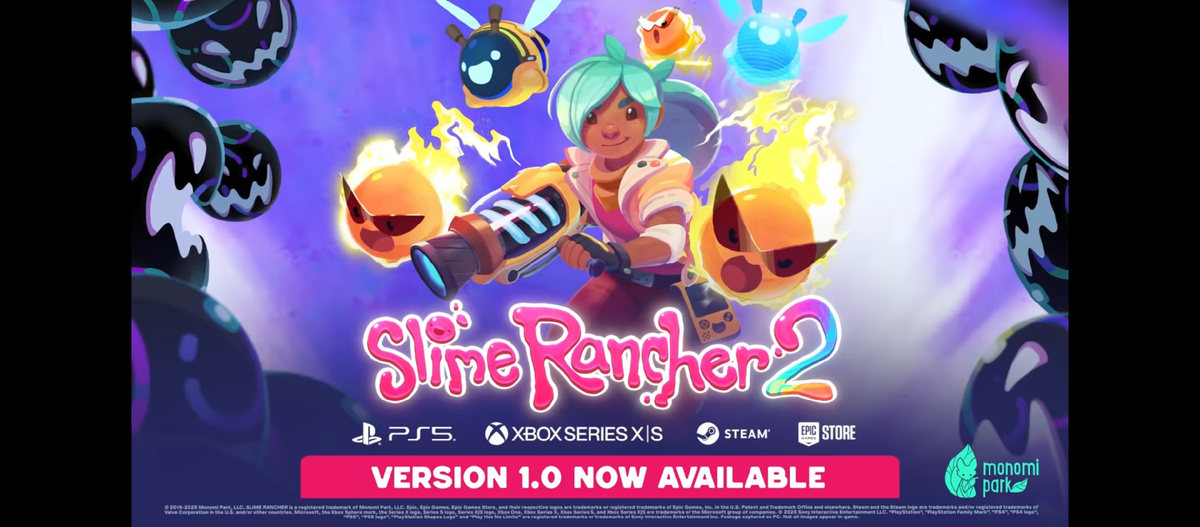 У меня есть важная новость для фанатов игры slime rancher 2 она вышла в релиз туда добавили новых дронов из slime rancher 1 и гипер слайма тоже ещё добавили  новую локацию серого лабиринта и новые устройства да я забыл вам сказать что гипер слайм ест турбо картошку