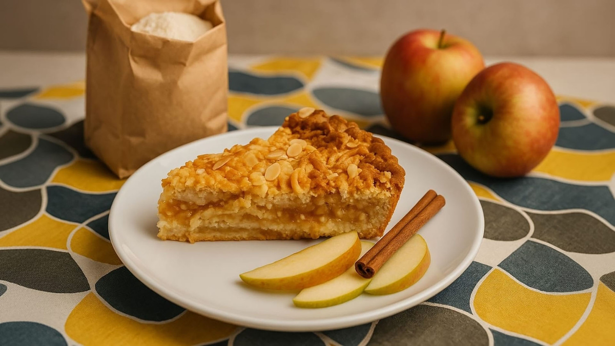 Песочный пирог с яблоками в моем исполнении.