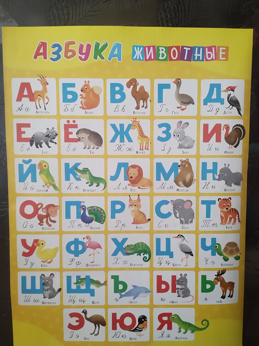 Алфавит, самый простой алфавит, цель выучить буквы.