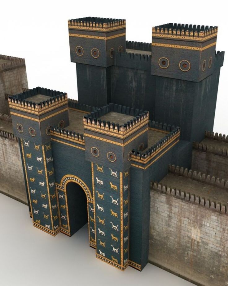Ворота царицы Иштар. Вавилон. VI в. до н.э. Реконструкция.