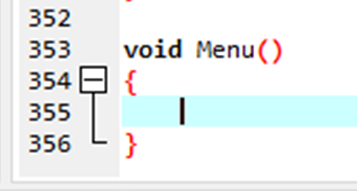 Рисунок 2 – Создаем функцию Menu