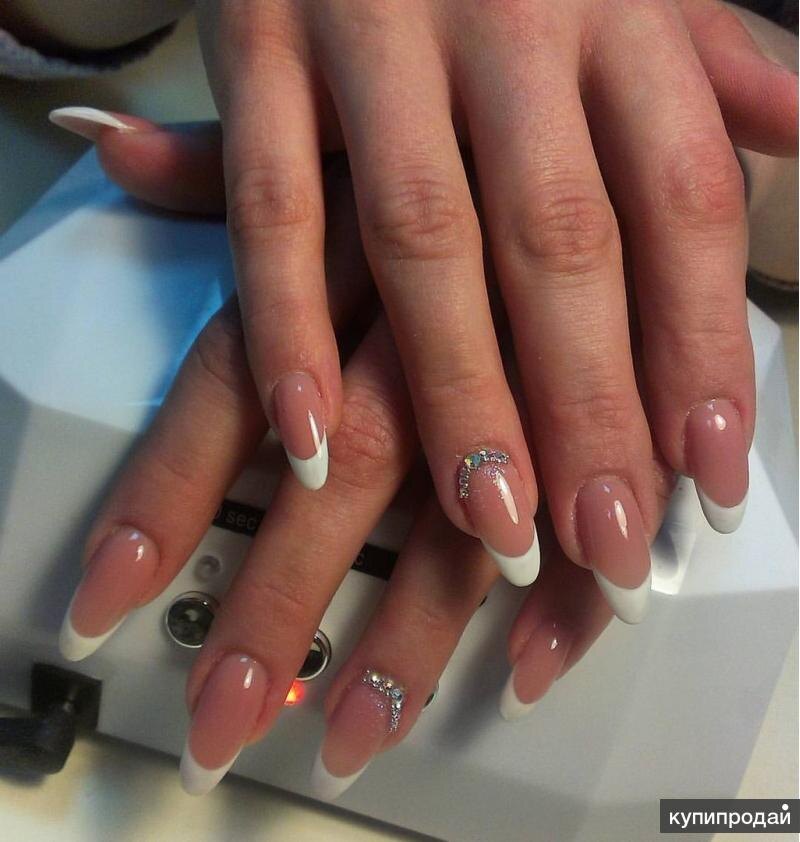 Ногти с использованием геля.