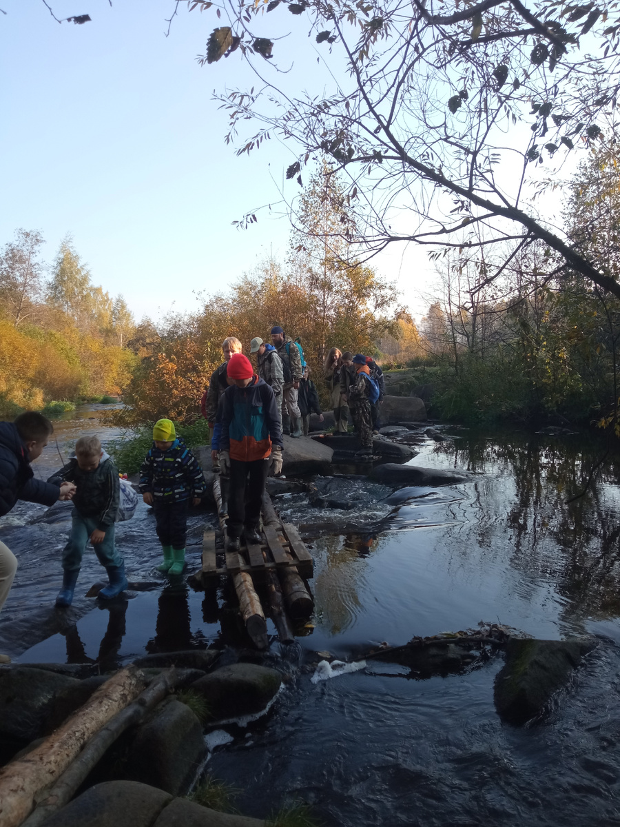 Переправа через речку Решётку.