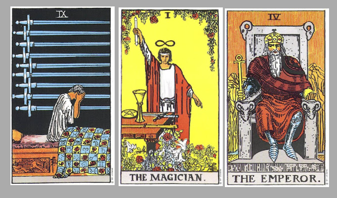 9 мечей, Маг и Император - значение на чувства