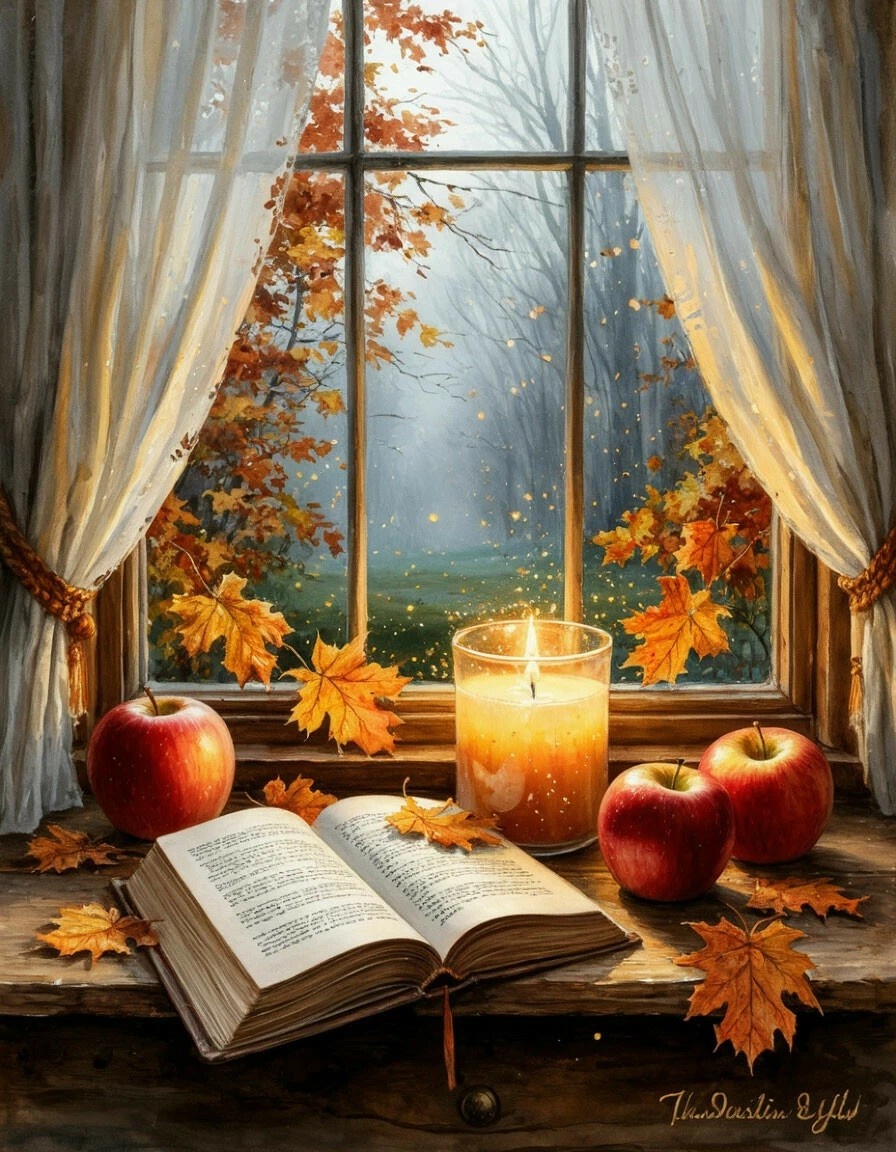 Осенний вечер. Рисунок из Шедеврума. 