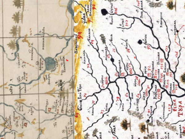 Места будущего п. Ис на картах рубежа XVII-XVIII вв.