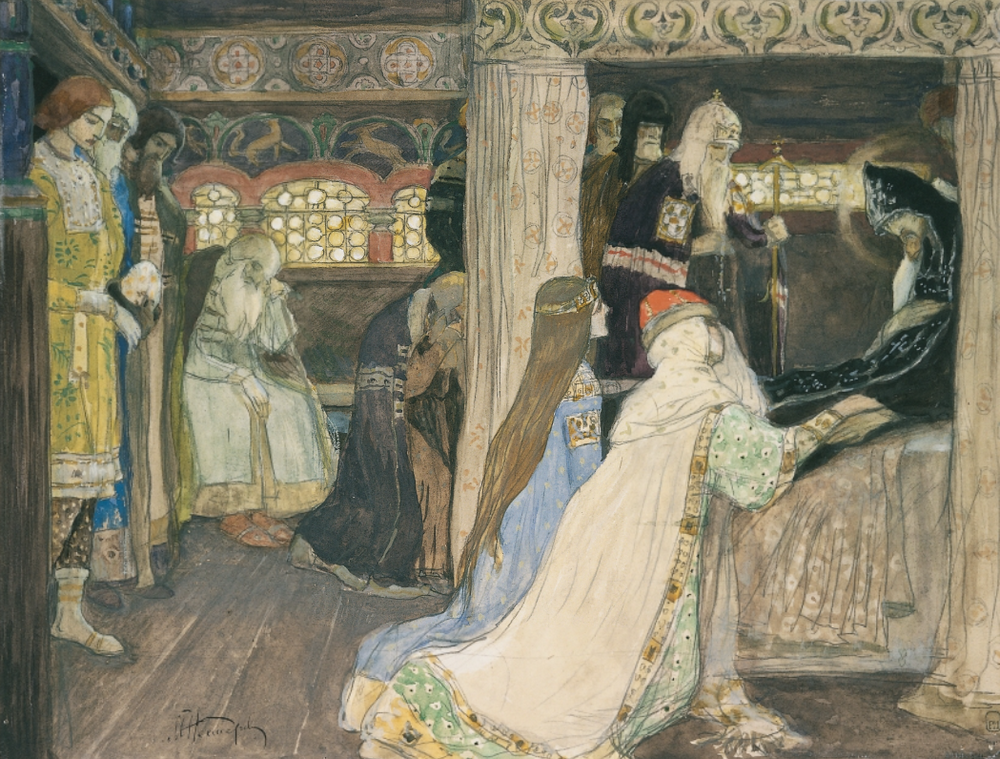 "Кончина благоверного князя Александра Невского". Худ. М.В. Нестеров