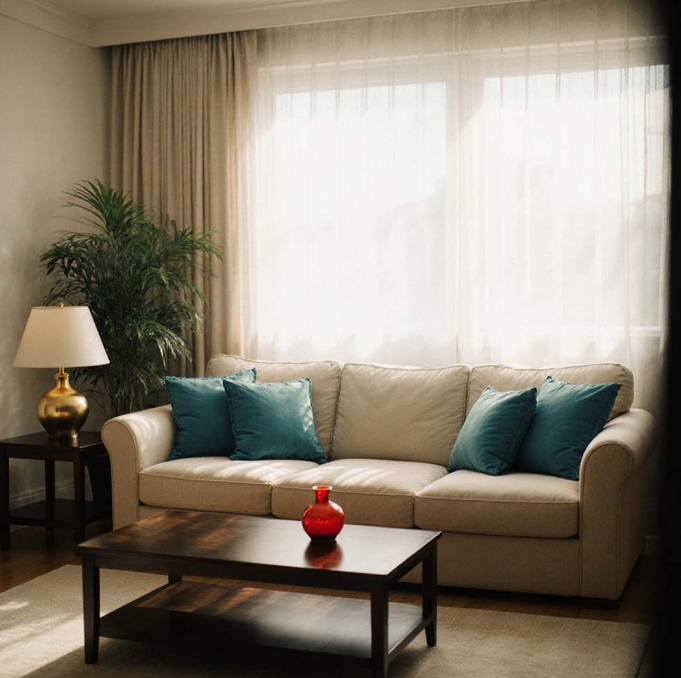 Гостиная в теплых оттенках