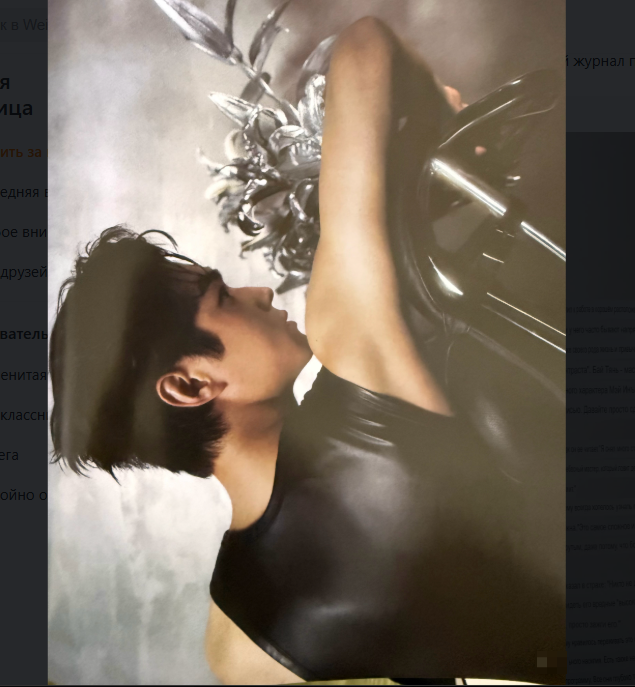 Снимок с экрана монитора. Разворот модного журнала.