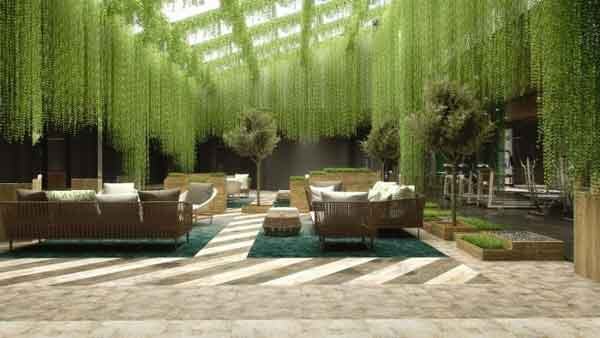 Один из показательных примеров, как можно оформить общественную резиденцию - в данном случае - студенческую в образе, максимально приближенном к природе