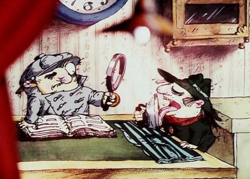 Кадр из мультфильма «Следствие ведут колобки»