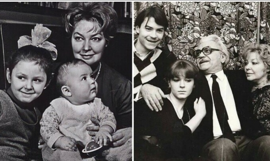 Алена Бондарчук с родителями и братом Федором