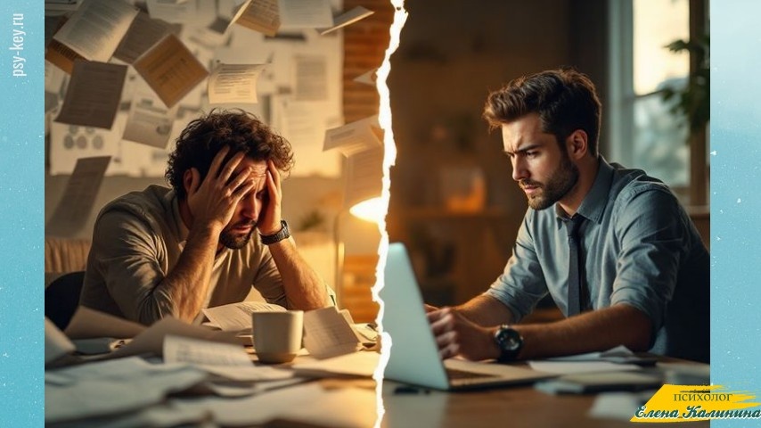 Внешне все выглядит отлично, но в душе человек рассогласован с собой, испытывает апатию, тоску и бессмысленность существования