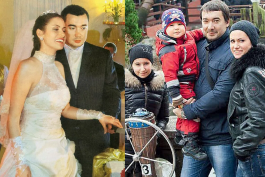 с мужем и детьми