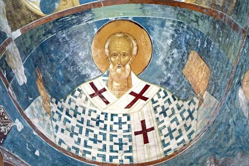 Николай Чудотворец. Фреска Фирапонтова монастыря