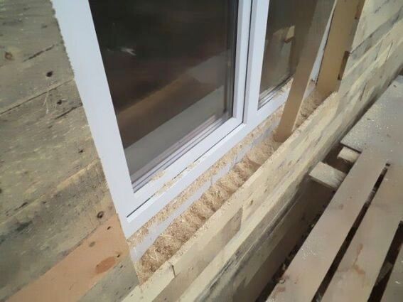 Утепление фасада опилками