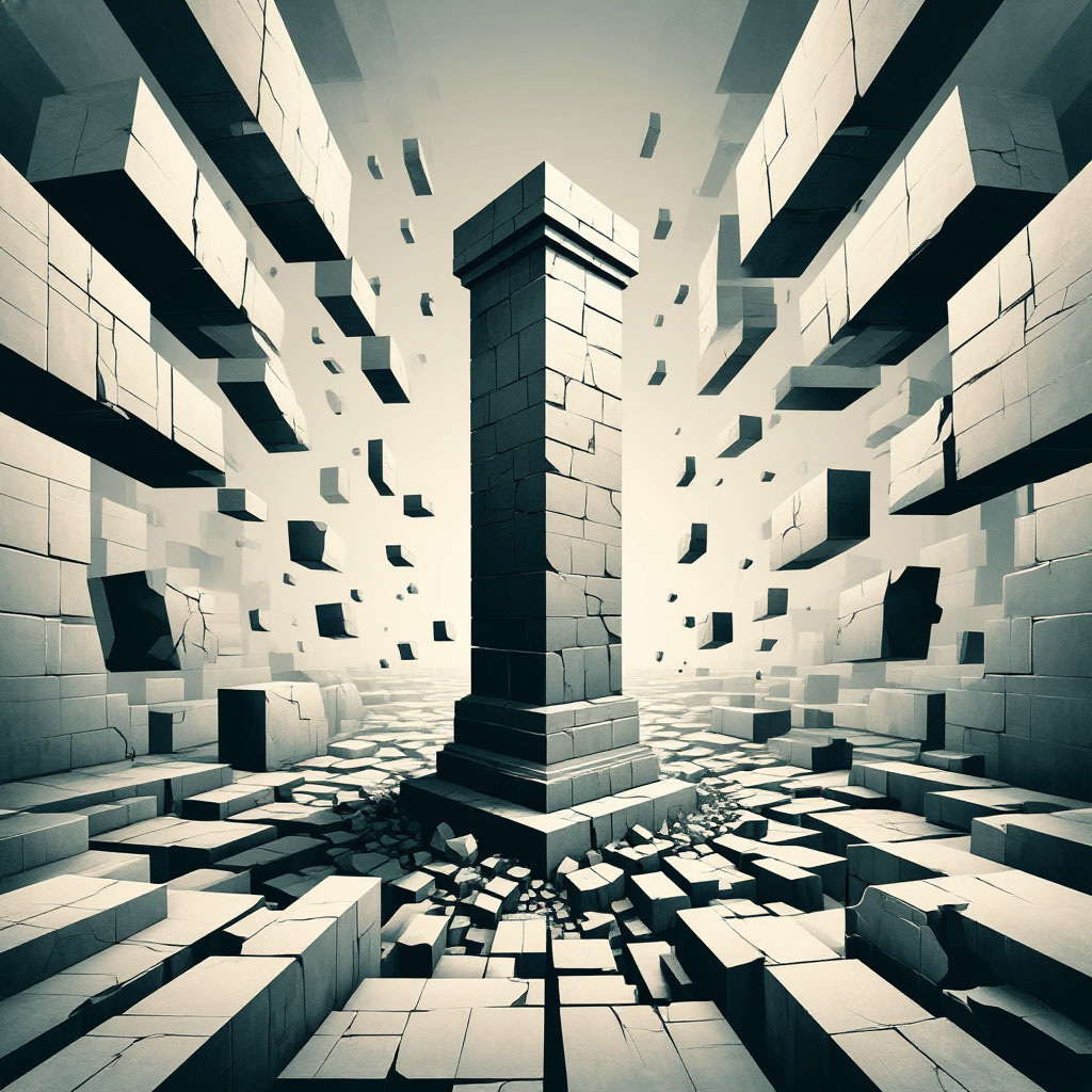 Иллюстрация "Распад монолита" создана сетью Шедеврум