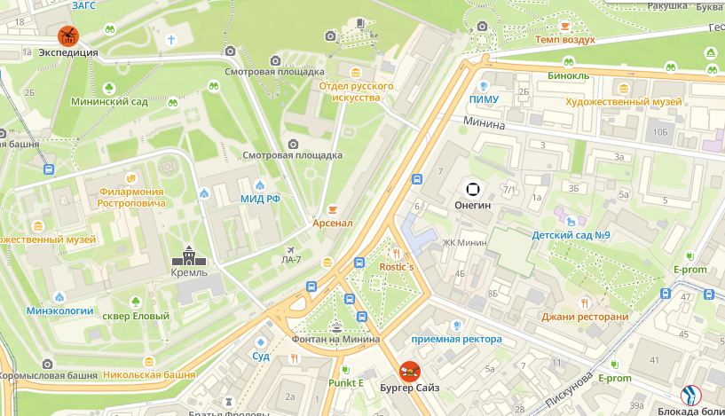 Площадь Минина и Пожарского, 2ГИС