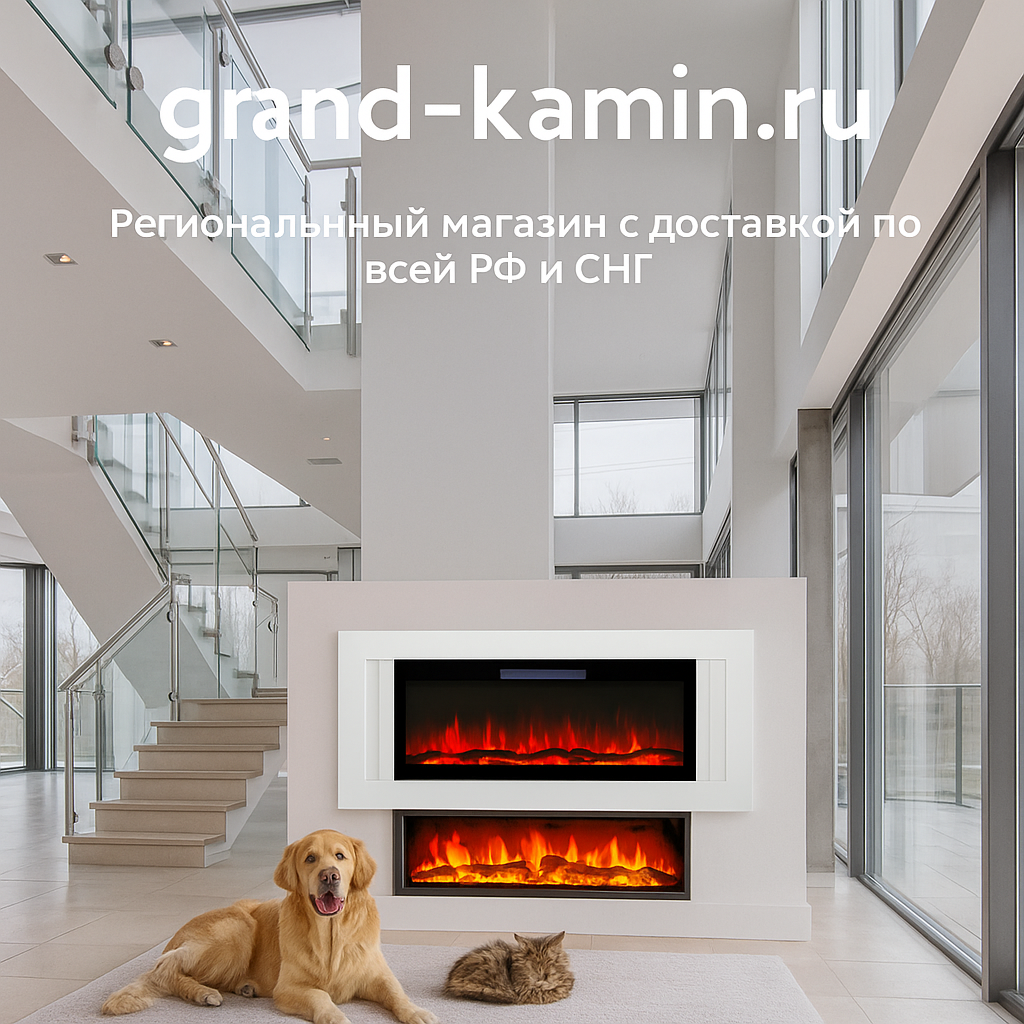    Электрокамин Stockholm (белый) + Diamond 42: как создать идеальный уют и стиль в вашем доме с помощью инновационных технологий Kamin
