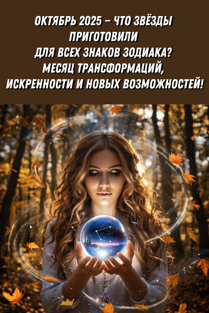 🌟Октябрь 2025 — что звёзды приготовили для всех знаков зодиака? Месяц трансформаций, искренности и новых возможностей!