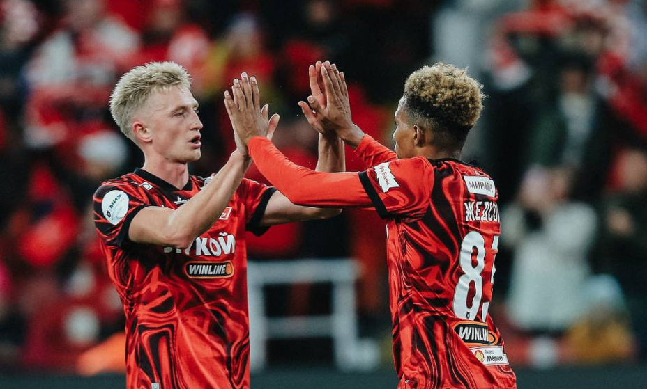    Гол Литвинов и Жедсон отметили игрой в ладушки. Фото: ФК "Спартак"