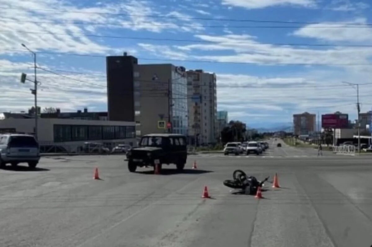    Водитель УАЗа спровоцировал ДТП с мотоциклистом в Петропавловске