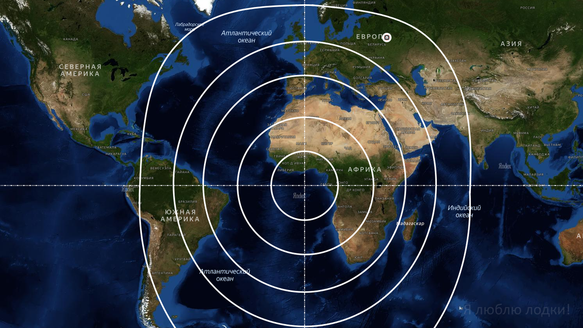Линии равных высот. Солнце над экватором на мередиане Гринвича