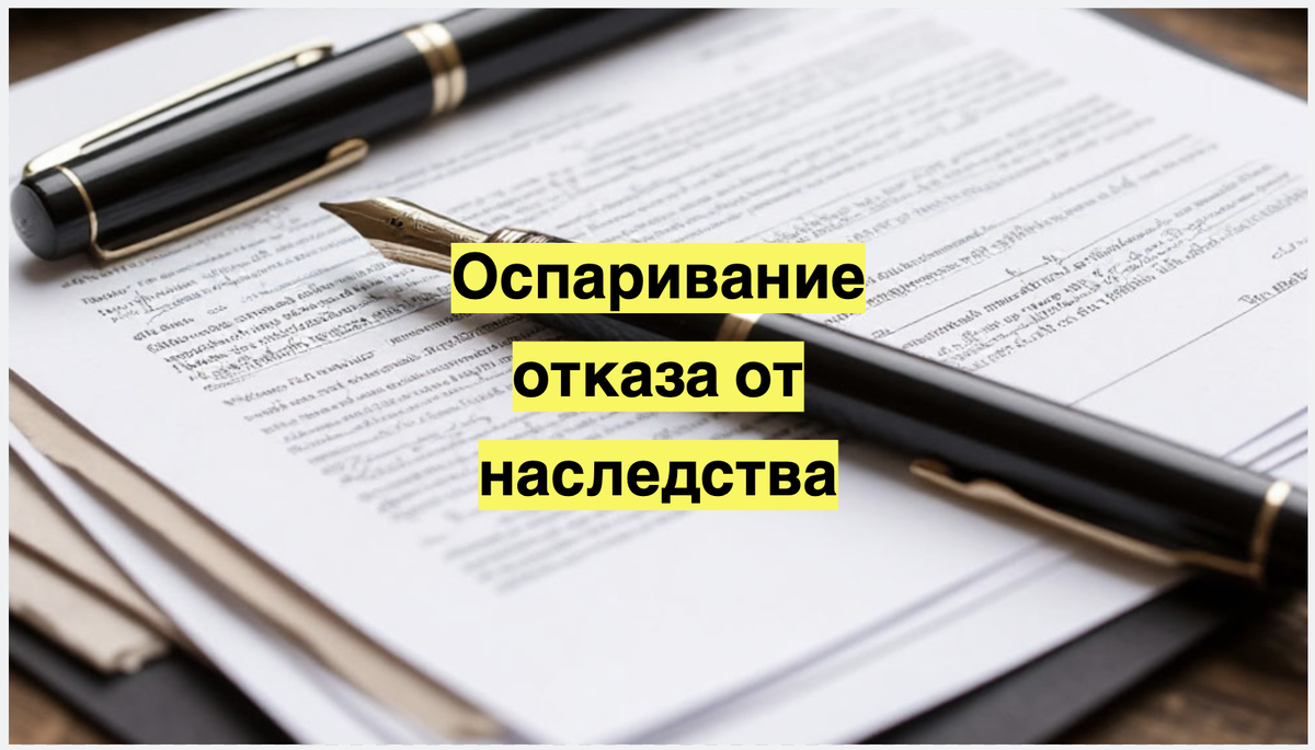 Оспаривание отказа от наследства