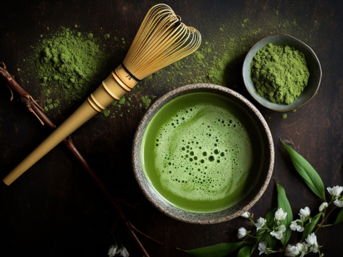 Именно из-за высокого содержания хлорофилла матча имеет такой насыщенный зелёный цвет.