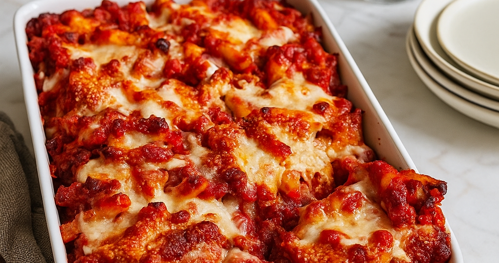 Запечённые макароны с фаршем