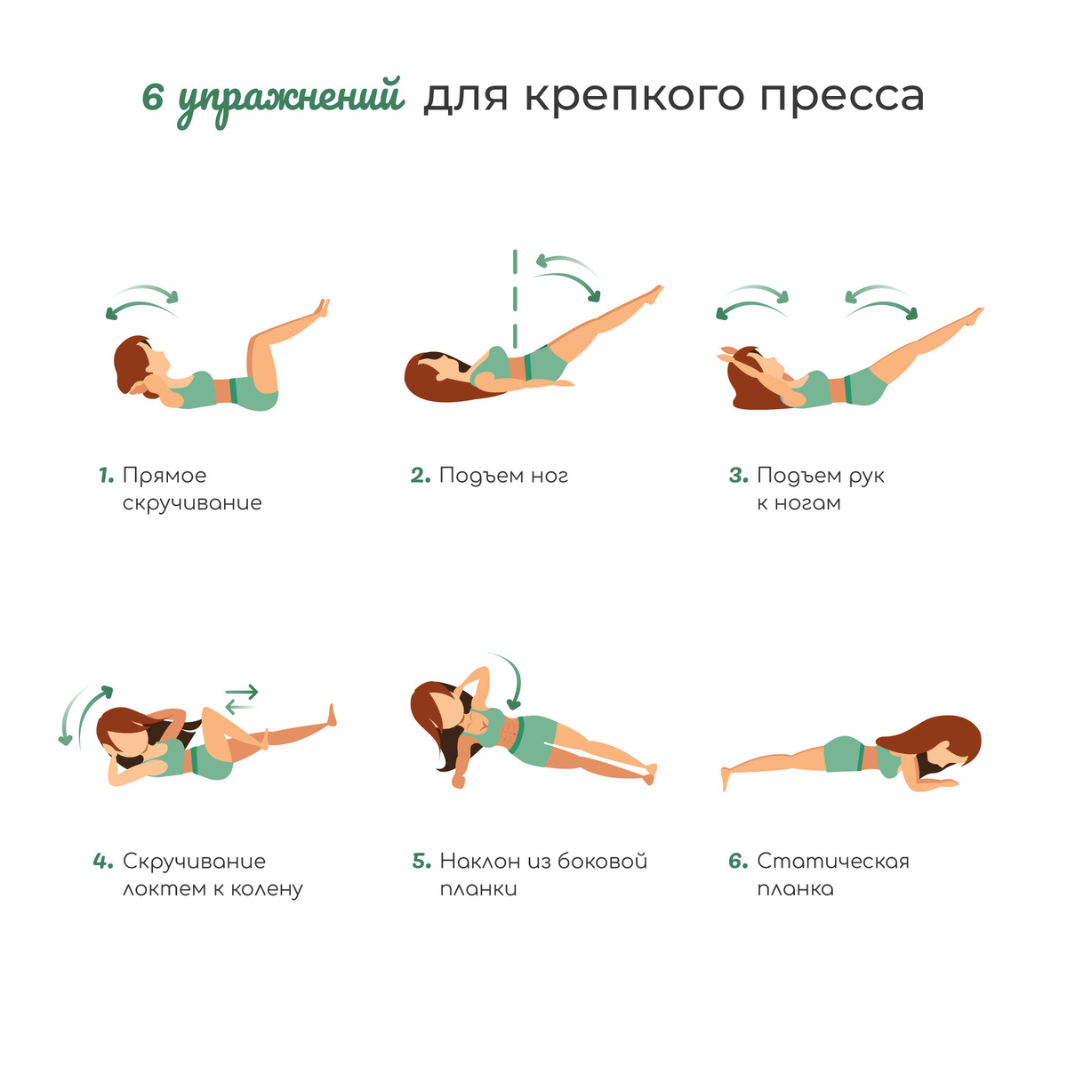 Неплохие упражнения на пресс 👌