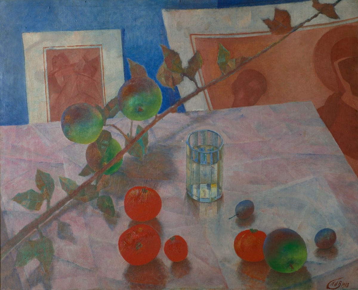 «Розовый натюрморт», Кузьма Петров-Водкин, 1918, Третьяковская галерея, Москва